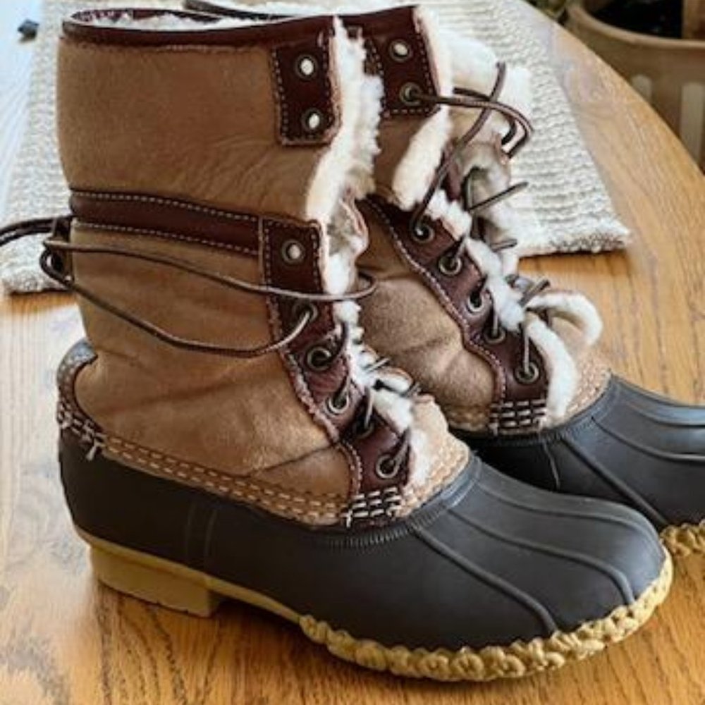 Women's LL Bean Insulated Fur Lined Tall Bean Boots